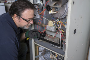 An electrician checking circuits and wirings
